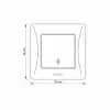 Switch 1 gang pass black graphite VIDEX BINERA