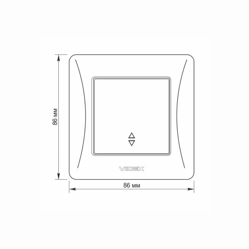 Switch 1 gang pass black graphite VIDEX BINERA