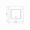Switch 1 gang pass white VIDEX BINERA