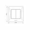 Switch 2 gang black graphite VIDEX BINERA