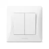 Switch 2 gang white VIDEX BINERA