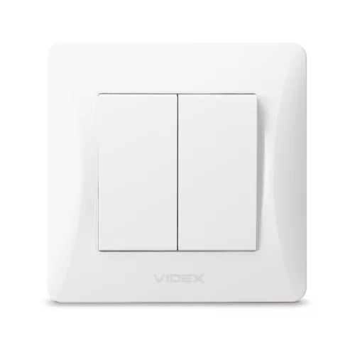 Switch 2 gang white VIDEX BINERA