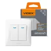 Switch 2 gang with LED backlight white VIDEX BINERA