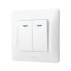 Switch 2 gang with LED backlight white VIDEX BINERA