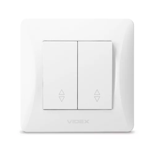 Switch 2 gang pass white VIDEX BINERA