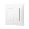 Switch 2 gang pass white VIDEX BINERA