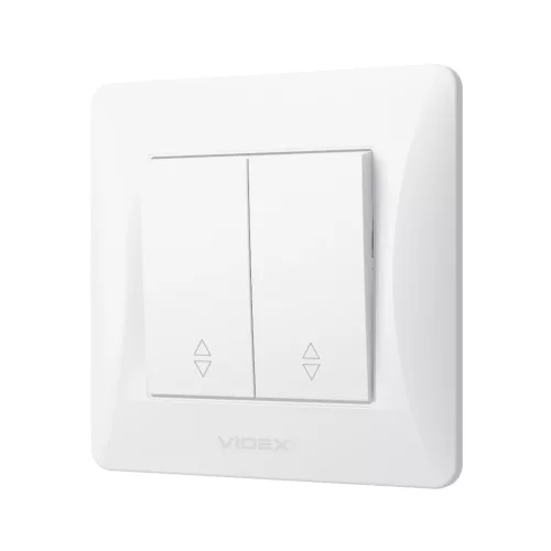 Switch 2 gang pass white VIDEX BINERA