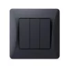 Switch 3 gang black graphite VIDEX BINERA