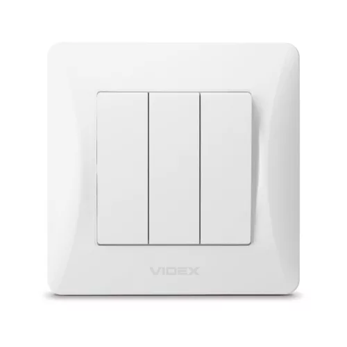 Switch 3 gang white VIDEX BINERA