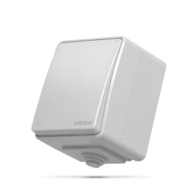External switch 1 gang IP65 gray VIDEX BINERA