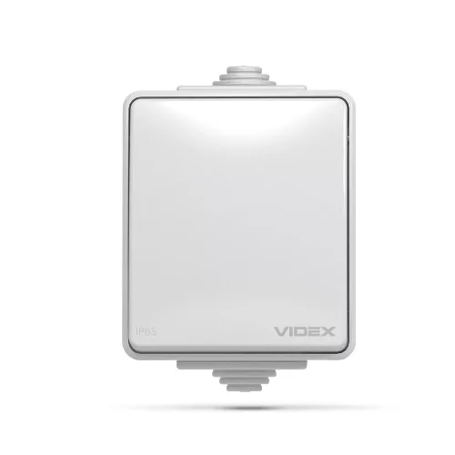 External switch 1 gang IP65 gray VIDEX BINERA