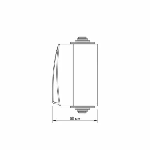 External switch 1 gang IP65 gray VIDEX BINERA