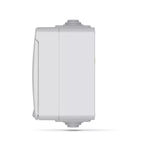 Single external Schuko socket IP65 gray VIDEX BINERA