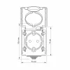Single external Schuko socket IP65 gray VIDEX BINERA