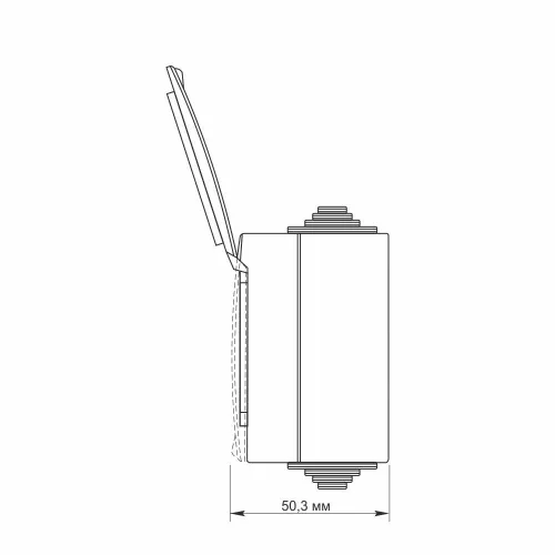 Single external Schuko socket IP65 gray VIDEX BINERA