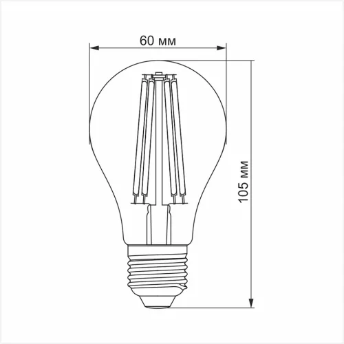 LED Bulb VIDEX Filament A60F 10W E27 4100K