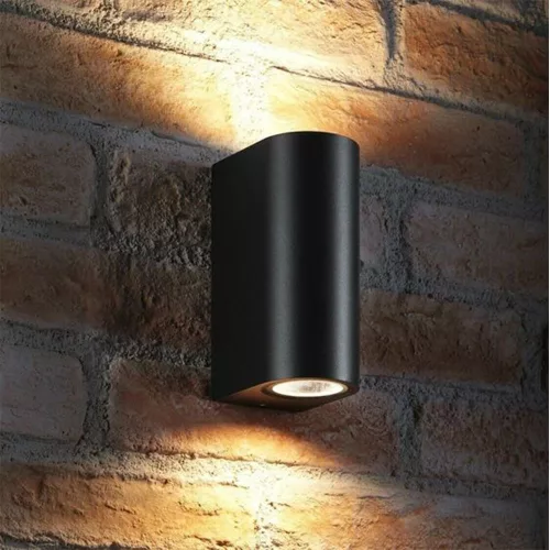 Facade double-sided luminaire VIDEX-6W-PELLE-BLACK