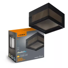   WALL-AND-CEILING-MOUNTED LED LIGHT FITTING VIDEX BHD02 9W 2400-3200-4300K BLACK