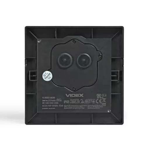 WALL-AND-CEILING-MOUNTED LED LIGHT FITTING VIDEX BHD02 9W 2400-3200-4300K BLACK