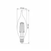 LED Bulb VIDEX Filament C37Ft 6W E14 4100K