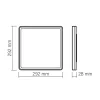 LED Ceiling Light VIDEX-LED-CEILING-DL3S-24W-BLACK-4K