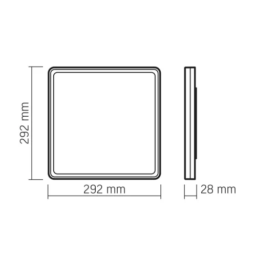 LED Ceiling Light VIDEX-LED-CEILING-DL3S-24W-BLACK-4K