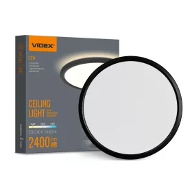   LED Ceiling Light with decorative backlight VIDEX DL5R 22W 3000K-4000K-5000K 230V Black