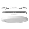 LED Ceiling Light VIDEX DL6R 18W 3000K-4000K-65000K 230V White