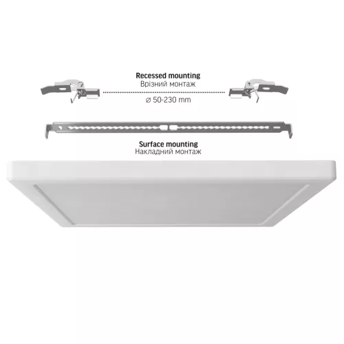 LED Ceiling Light VIDEX DL6S 24W 3000K-4000K-65000K 230V White