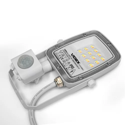 LED Floodlight with motion sensor VIDEX-FLOOD-LED-F5-PIR-10W-CCT