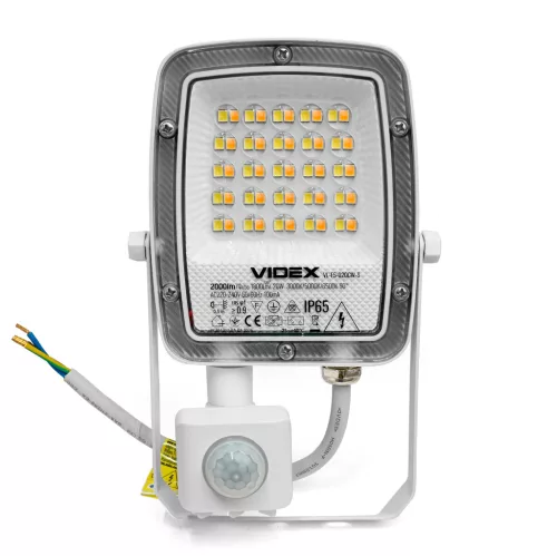 LED Floodlight with motion sensor VIDEX-FLOOD-LED-F5-PIR-20W-CCT