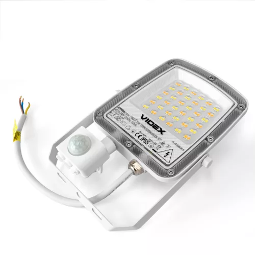 LED Floodlight with motion sensor VIDEX-FLOOD-LED-F5-PIR-30W-CCT