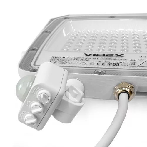 LED Floodlight with motion sensor VIDEX-FLOOD-LED-F5-PIR-50W-CCT