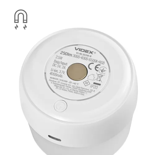 LED RECHARGEABLE LAMP with REMOTE CONTROL VIDEX VL-NL103W-R