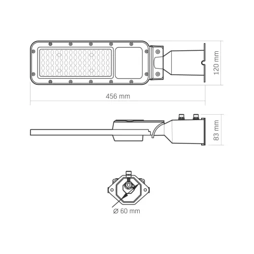 LED Street Light VIDEX IP65 SLE17 50W 5500Lm 5000K 230V