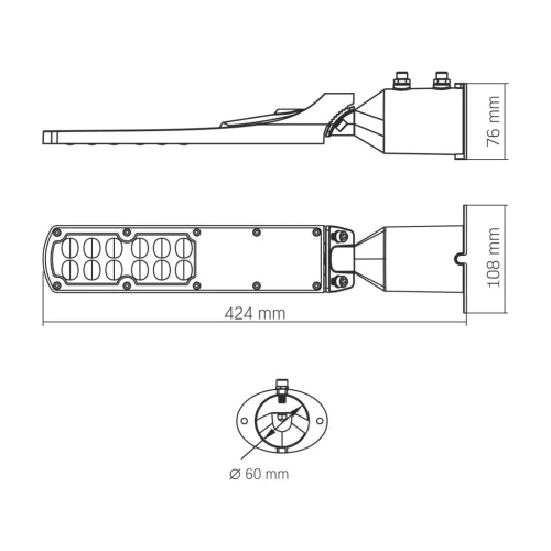 LED Street Light VIDEX IP65 SLE18 30W 3000Lm 5000K 230V