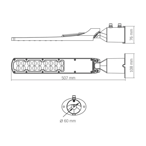 LED Street Light VIDEX IP65 SLE18 50W 5000Lm 5000K 230V