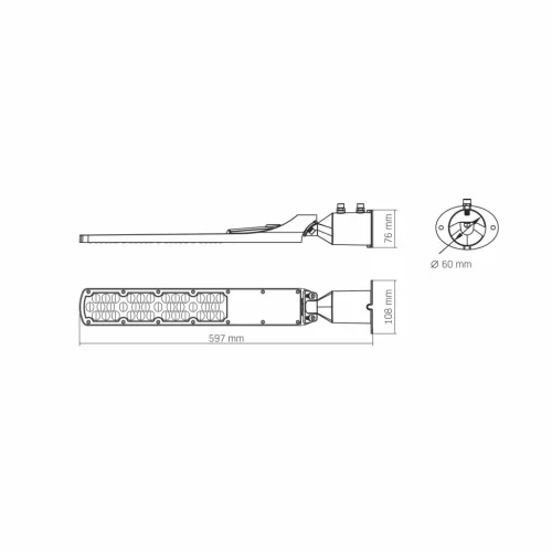 LED Street Light VIDEX IP65 SLE18 100W 10000Lm 5000K 230V