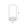 Ceiling spotlight luminaire VIDEX-GU10-CARMELO-BLACK