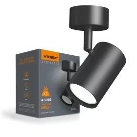   Wall and ceiling spotlight luminaire VIDEX for GU10 lamp VL-SPF05B-BFB