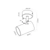 Wall and ceiling spotlight luminaire VIDEX for GU10 lamp VL-SPF05B-BFB