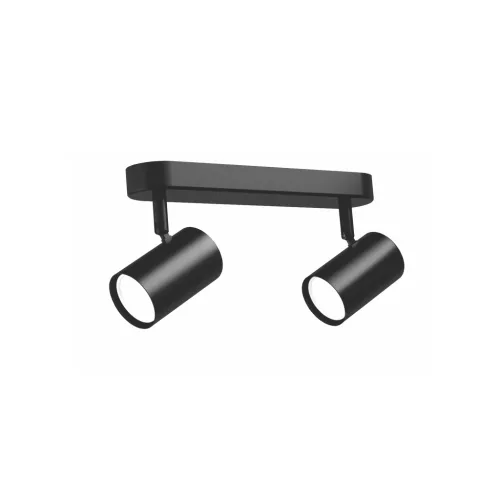 Wall and ceiling spotlight luminaire VIDEX for 2xGU10 lamp VL-SPF05B-BPB