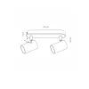 Wall and ceiling spotlight luminaire VIDEX for 2xGU10 lamp VL-SPF05B-BPB