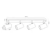 Wall and ceiling spotlight luminaire VIDEX for 4xGU10 lamp VL-SPF05B-WPB