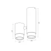 Ceiling spotlight luminaire VIDEX-2XGU10-ARIZA-BLACK