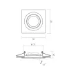 Recessed spotlight luminaire VL-SPF08S-B