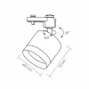 Spot track luminaire VIDEX for GX53 lamp VL-SPF17C-B