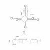 Ceiling spotlight luminaire VIDEX for 8xGX53 lamp VL-SPF22B-B