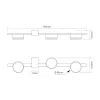 Ceiling spotlight luminaire VIDEX for 3xGX53 lamp VL-SPF32-3B