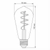 LED Bulb VIDEX Filament ST64FASD 5W E27 2200K
